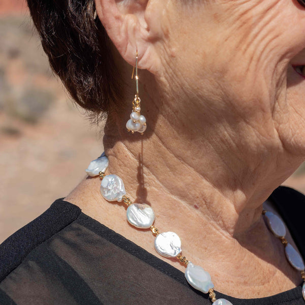 Mahea - Gold-Tone and Freshwater Pearl Earrings