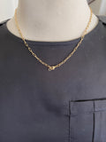 Malia - Gold-Tone Petite Paperclip Freshwater Pearl Necklace
