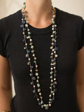 Lexi - Crochet freshwater pearl and stone necklace (Both necklaces)