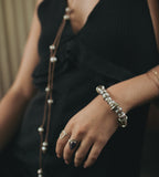 Madeira - Freshwater pearl stretch bracelet with charm (Lifestyle)