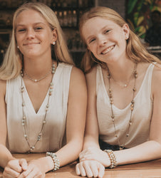 Galilee - Adjustable cuff natural stone bracelet (Lifestyle - Girls #2)