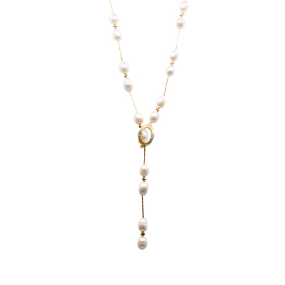 Peggy - Gold-Tone Freshwater Pearl Necklace