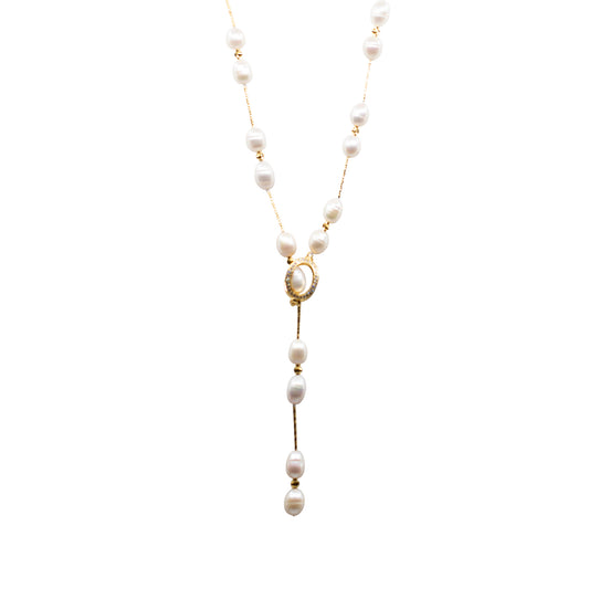 Peggy - Gold-Tone Freshwater Pearl Necklace