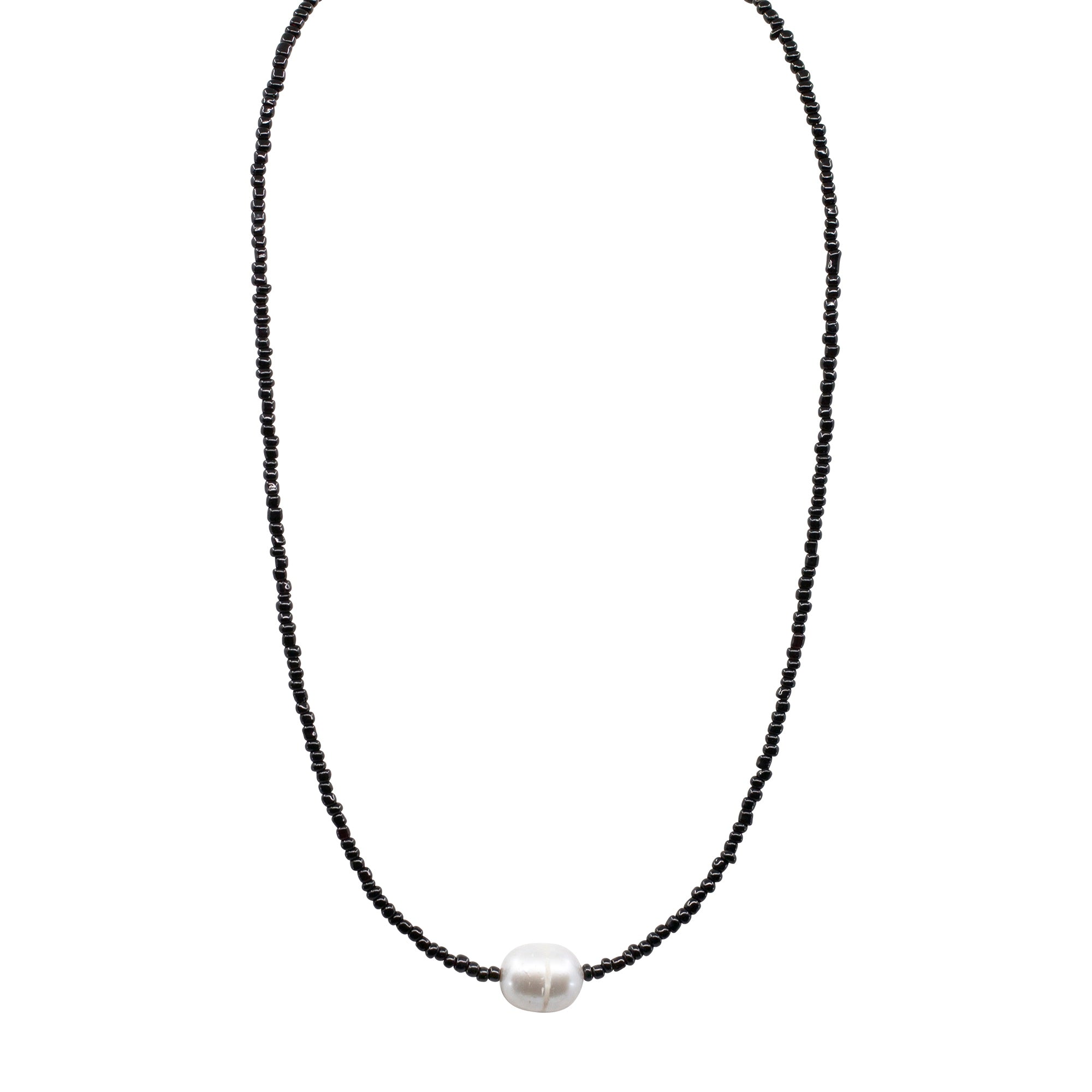 Oxidised pendant black thread with studs – House of Jhumkas