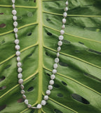Carmen - Freshwater coin pearl necklace (Silver pearls)